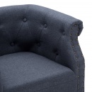 Fotel tapicerowany tkaniną 67 x 60 x 67 cm ciemnoszary