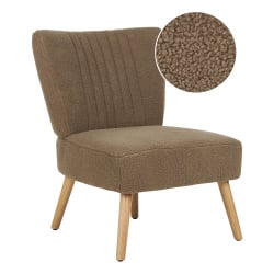 Fotel vaasa boucle brązowy