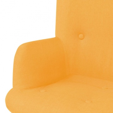 Fotel do salonu z podnóżkiem żółty