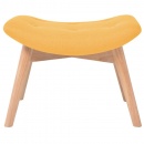 Fotel do salonu z podnóżkiem żółty