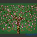 Fototapeta - abstrakcja: drzewo (zielony) (200x154 cm)