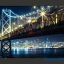 Fototapeta - Bay Bridge nocą (450x270 cm)