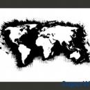 Fototapeta - Białe kontynenty, czarne oceany... (200x154 cm)