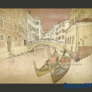 Fototapeta - Gondolas in Venice (200x154 cm)