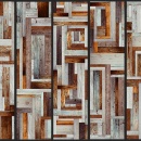 Fototapeta - Labirynt z drewnianych desek (50x1000 cm)