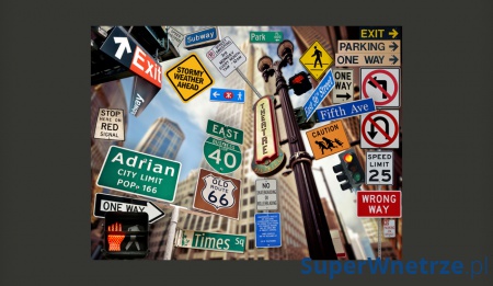 Fototapeta - New York signposts (200x154 cm)