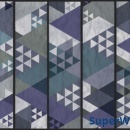 Fototapeta - Niebieski patchwork (50x1000 cm)