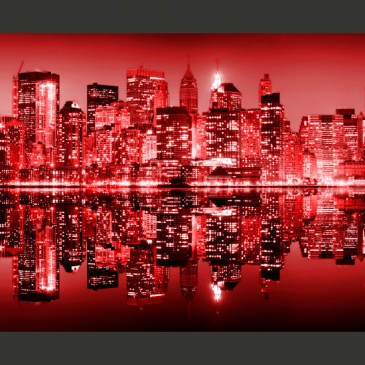 Fototapeta - Red-hot NYC (550x270 cm)