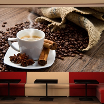 Fototapeta - Star anise coffee (450x270 cm)