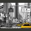Fototapeta - Żółte taksówki - Nowy Jork (550x270 cm)