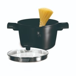 Garnek do makaronu i ryżu z pokrywą Ø24 cm | 6L | Matte Black Collection | BerlingerHaus LP-BH-255 Garnek do makaronu i ryżu z pokrywą Ø24 cm | 6L | Matte Black Collection | BerlingerHaus LP-BH-255