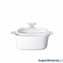 Garnek prostokątny z pokrywką 3 l Corningware Visions biały