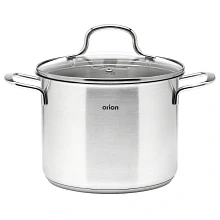 Garnek stalowy ze szklaną pokrywką ANETT 18 cm, 3,6 l