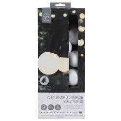 Girlanda ogrodowa żarówkowa 20 led biała