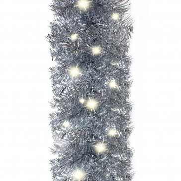 Girlanda świąteczna z lampkami led, 10 m, srebrna