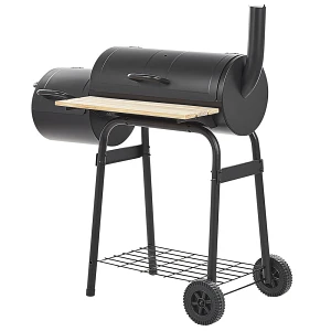 Grill węglowy z wędzarnią czarny satah