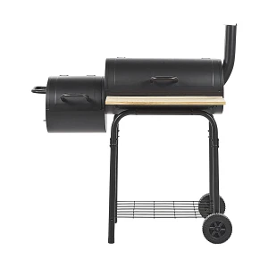 Grill węglowy z wędzarnią czarny satah