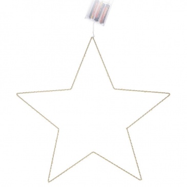 Gwiazda świąteczna świecąca metalowa złota 25 led 45 cm
