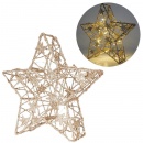 Gwiazda świecąca dekoracyjna ozdoba świąteczna złota Boże Narodzenie 14 led 29 cm