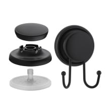 Haczyk łazienkowy 2x na ręczniki ścienny czarny - yoka