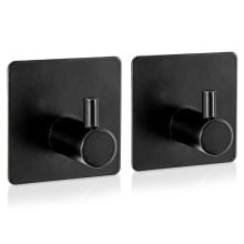Haczyk wieszak samoprzylepny czarny RADKA 4,5x4,5 cm 2 szt.