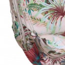 Hamak brazylijski, fotel podwieszany, huśtawka, liście, kwiaty
