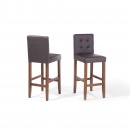 Krzesło barowe MADISON BLmeble brązowa skóra ekologiczna