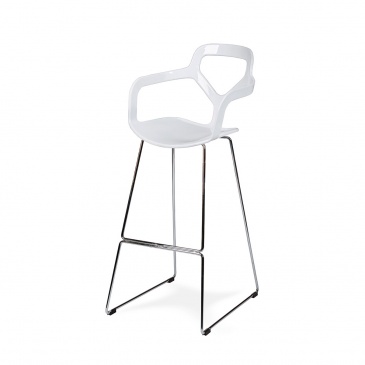 Krzesło barowe 51,5x61x118cm King Home Nox Loong białe