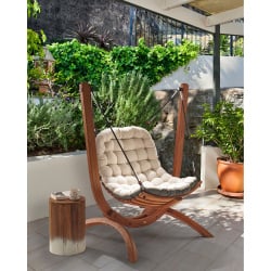 Huśtawka ogrodowa ALLISTE Drewno modrzewiowe Brązowy