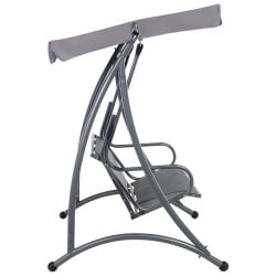 Huśtawka ogrodowa bogart metal szary