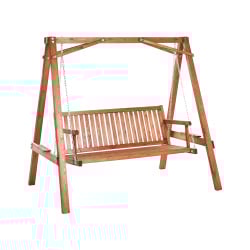 Huśtawka ogrodowa FICARELLA Drewno modrzewiowe Brązowy