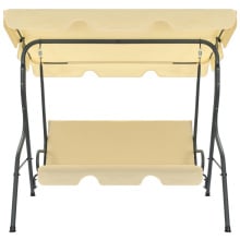 Huśtawka ogrodowa, kremowa, 170x110x153 cm