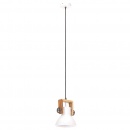 Industrialna lampa wisząca, 25 W, biała, okrągła, 19 cm, E27