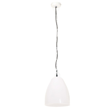 Industrialna lampa wisząca, 25 W, biała, okrągła, 32 cm, E27