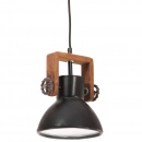 Industrialna lampa wisząca, 25 W, czarna, okrągła, 19 cm, E27