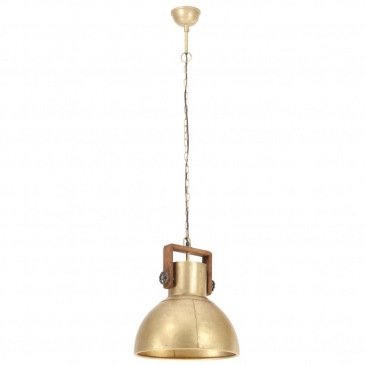 Industrialna lampa wisząca, 25 W, mosiężna, okrągła, 40 cm, E27