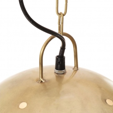 Industrialna lampa wisząca, 25 W, mosiężna, okrągła, 42 cm, E27