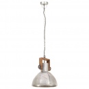 Industrialna lampa wisząca, 25 W, srebrna, okrągła, 30 cm, E27