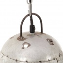 Industrialna lampa wisząca, 25 W, srebrna, okrągła, 32 cm, E27