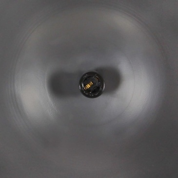 Industrialna lampa wisząca, szara, okrągła, 51 cm, E27, mango