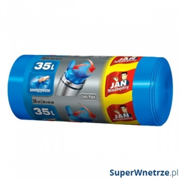 JAN NIEZBĘDNY 35l 30szt. Worki HD Easy-pack niebieskie