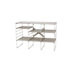 Jj-stojak na buty potrójny level, szary