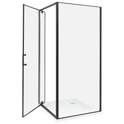 Kabina prysznicowa darli 90 x 90 x 185 cm czarny