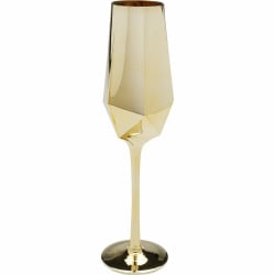 Kare komplet 4 kieliszków do szampana     diamond 365 ml złoty