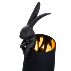Kare lampa stołowa rabbit 50 cm czarna / czarna