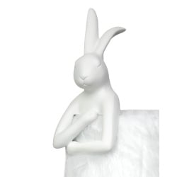Kare lampa stołowa rabbit fur 50 cm       biała / srebrna