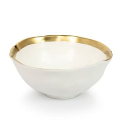 Kare miska bell 15 cm biało-złota