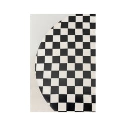 Kare stolik domero chess 25 biało-czarny