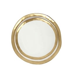 Kare talerz bell 31 cm biało-złoty Kare talerz bell 31 cm biało-złoty