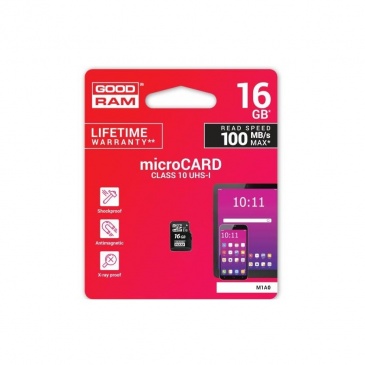 KARTA PAMIĘCI GOODRAM MICROSD 16GB GD-M1A00160R12